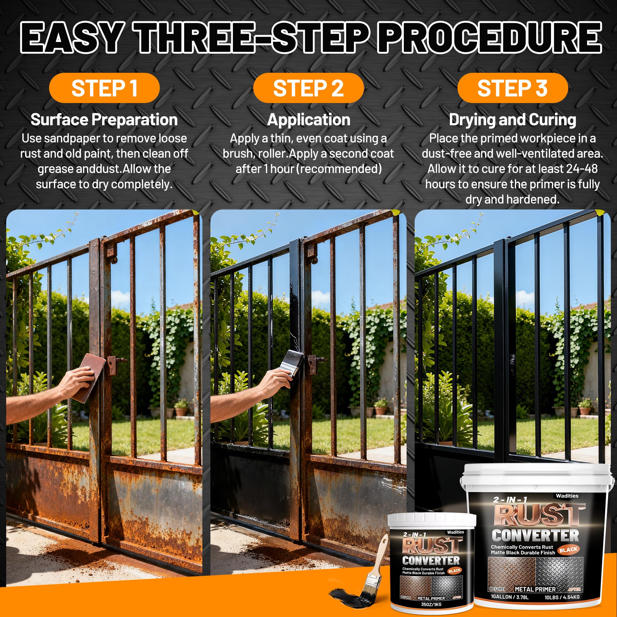 Wadities spray application setup for even industrial coverage