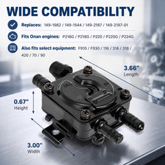 Wadoy fuel pump with included filter and four clamps ready for single-visit installation