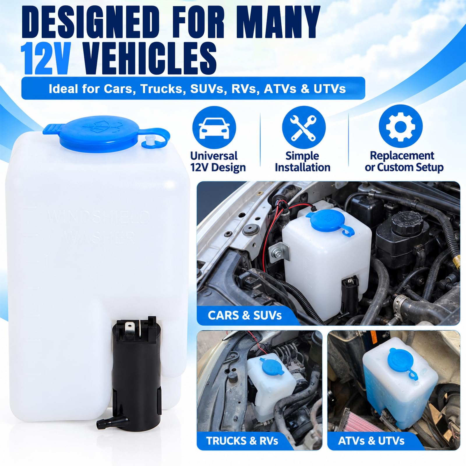 Wadoy installed under hood showing scale and fitment for easy comparison