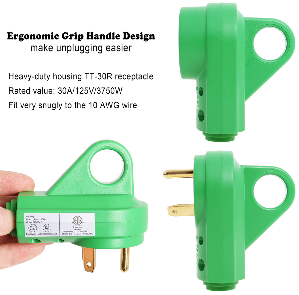 Wadoy pull-handle detail offering easier plug and unplug leverage