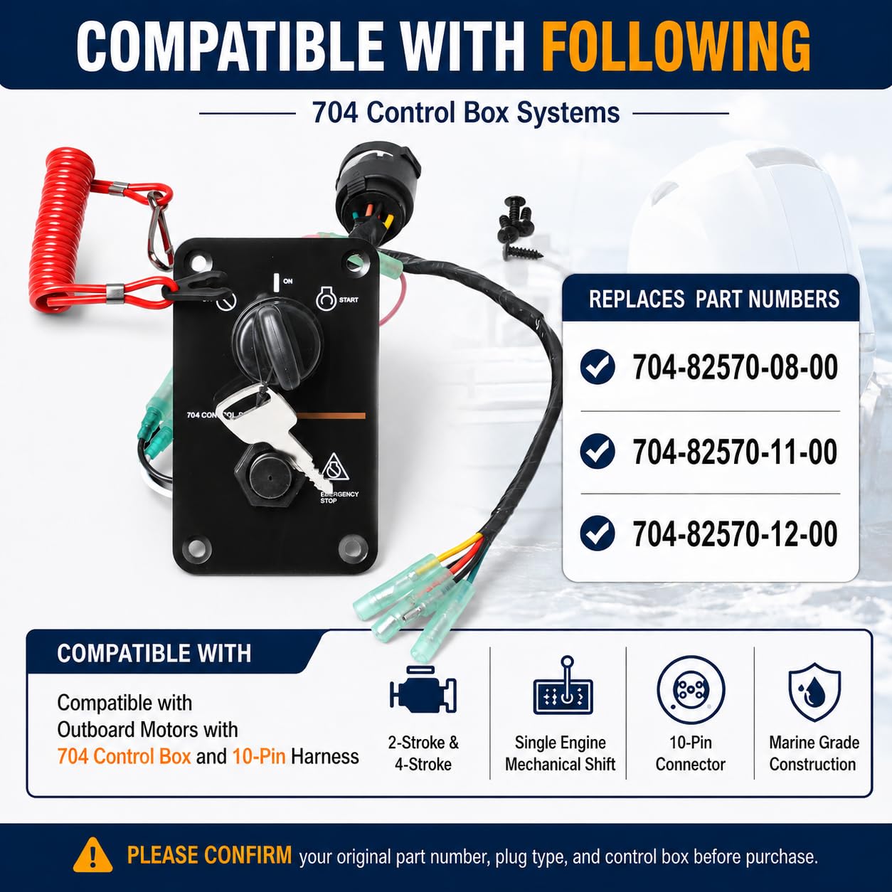 Wadoy rear wiring harness 10‑pin connector for easy plug‑and‑play installation