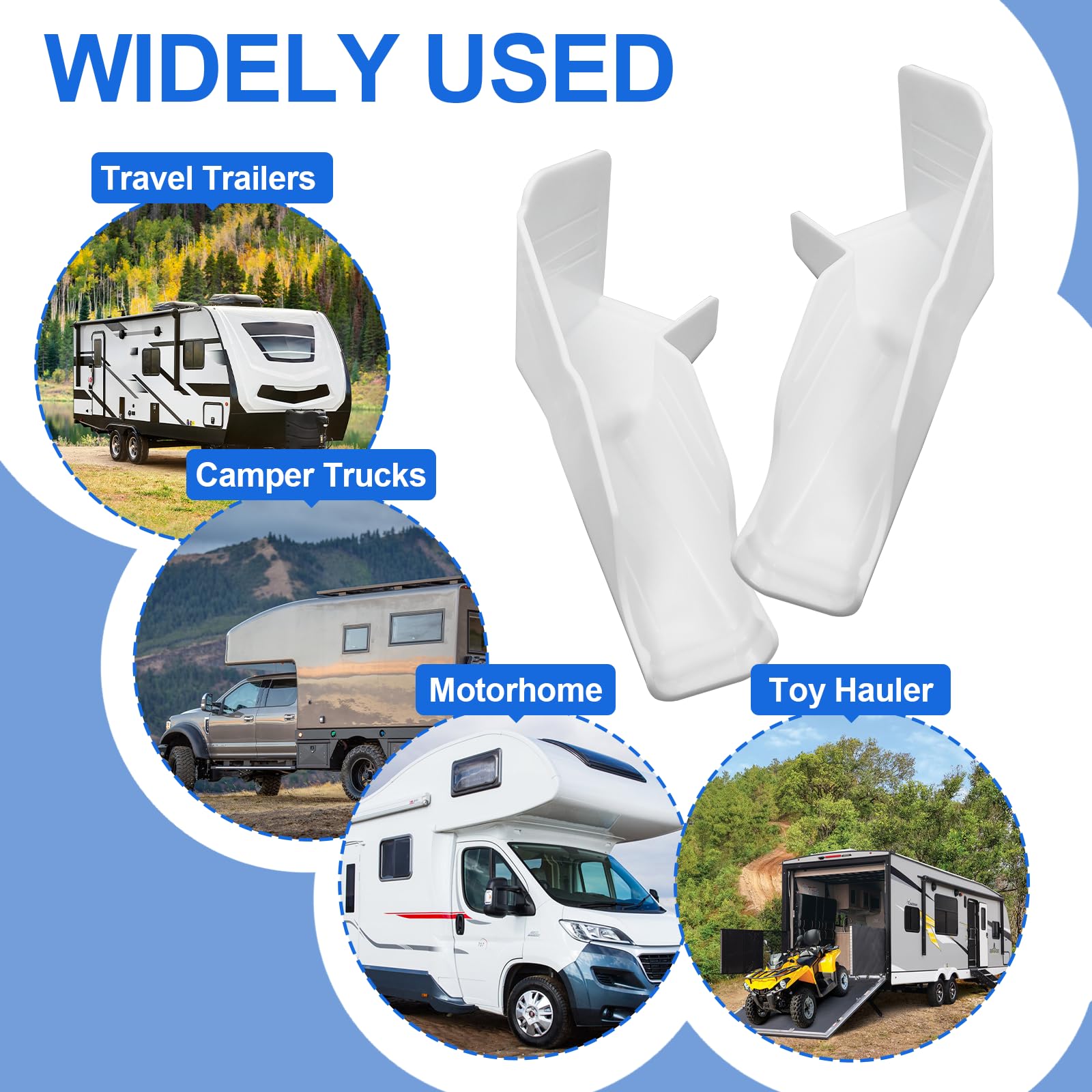 Wadoy spout beside ruler showing dimensions and precise fit for common RV outlets