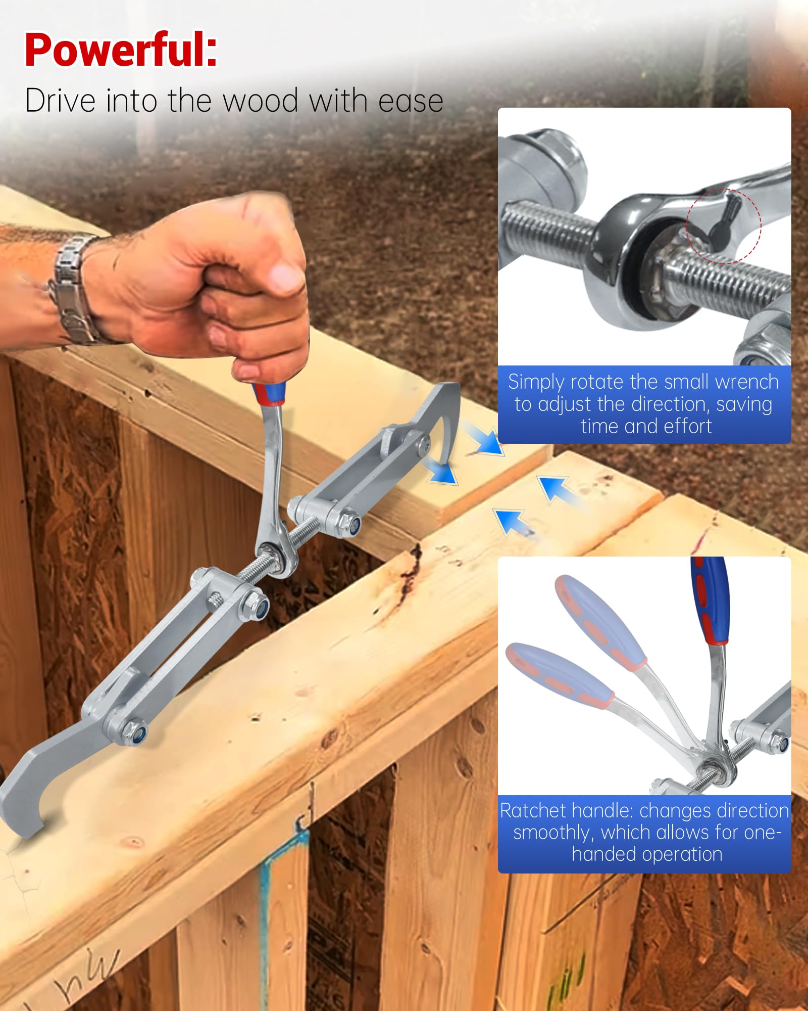 WADYDZMFCF long ratchet lever detail showing extra torque and easier alignment