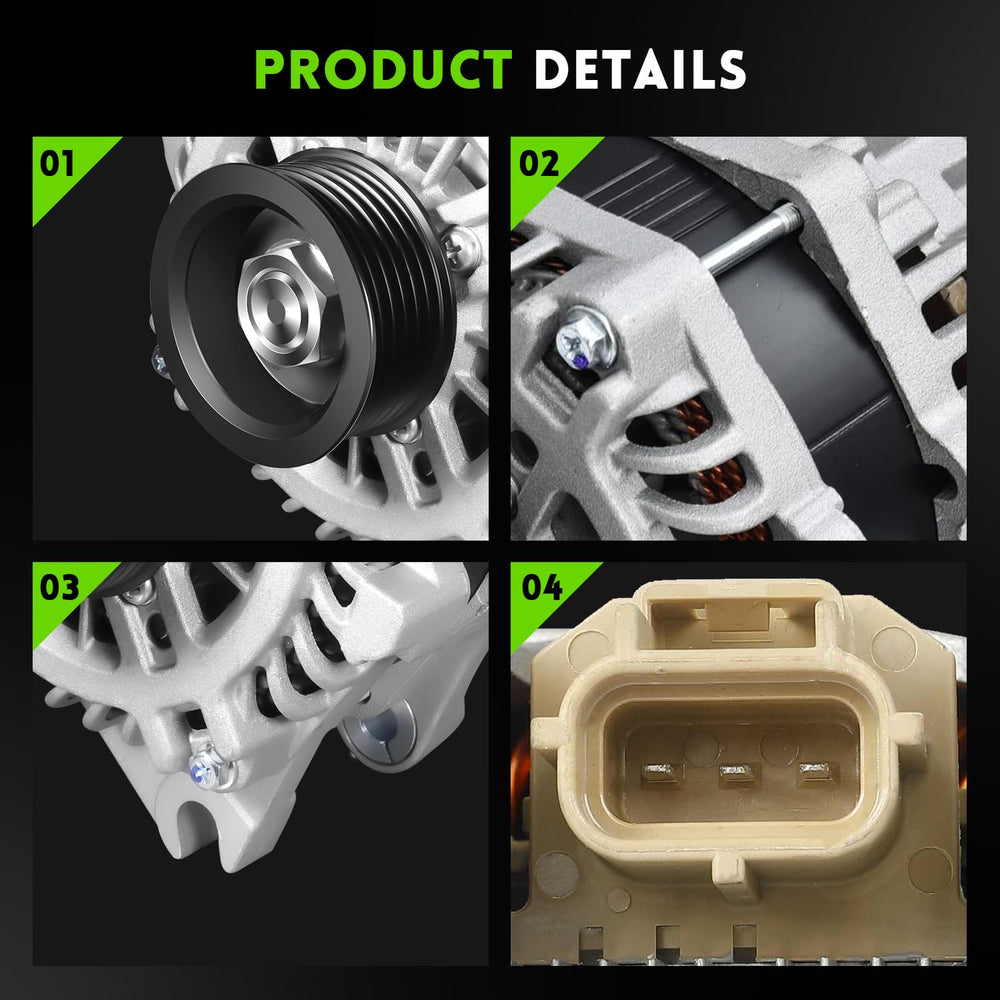 WAGSON alternator side mounting points showing bolt locations for easy installation