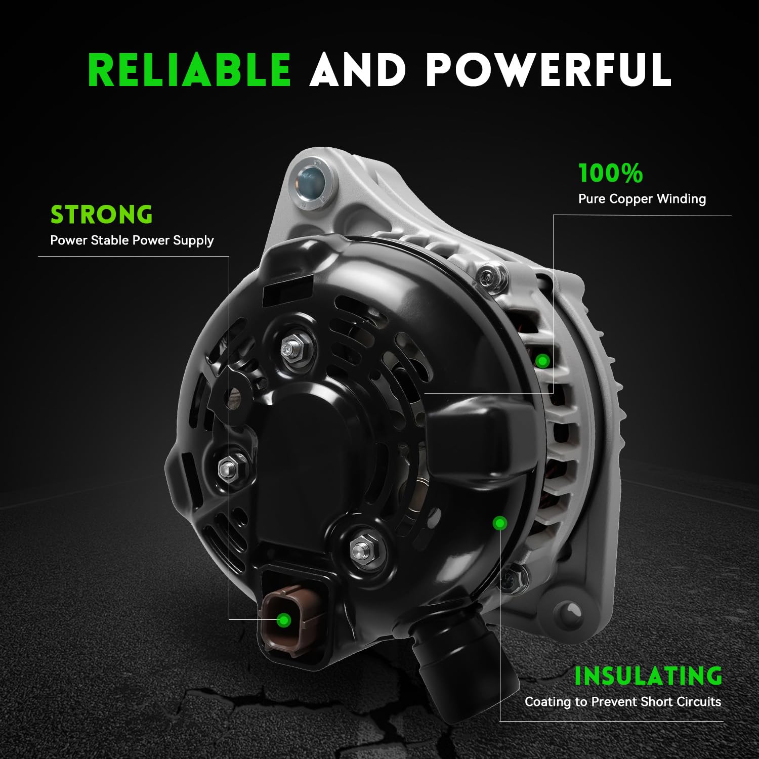 WAGSON alternator installed in Odyssey engine bay, demonstrates direct-fit ease
