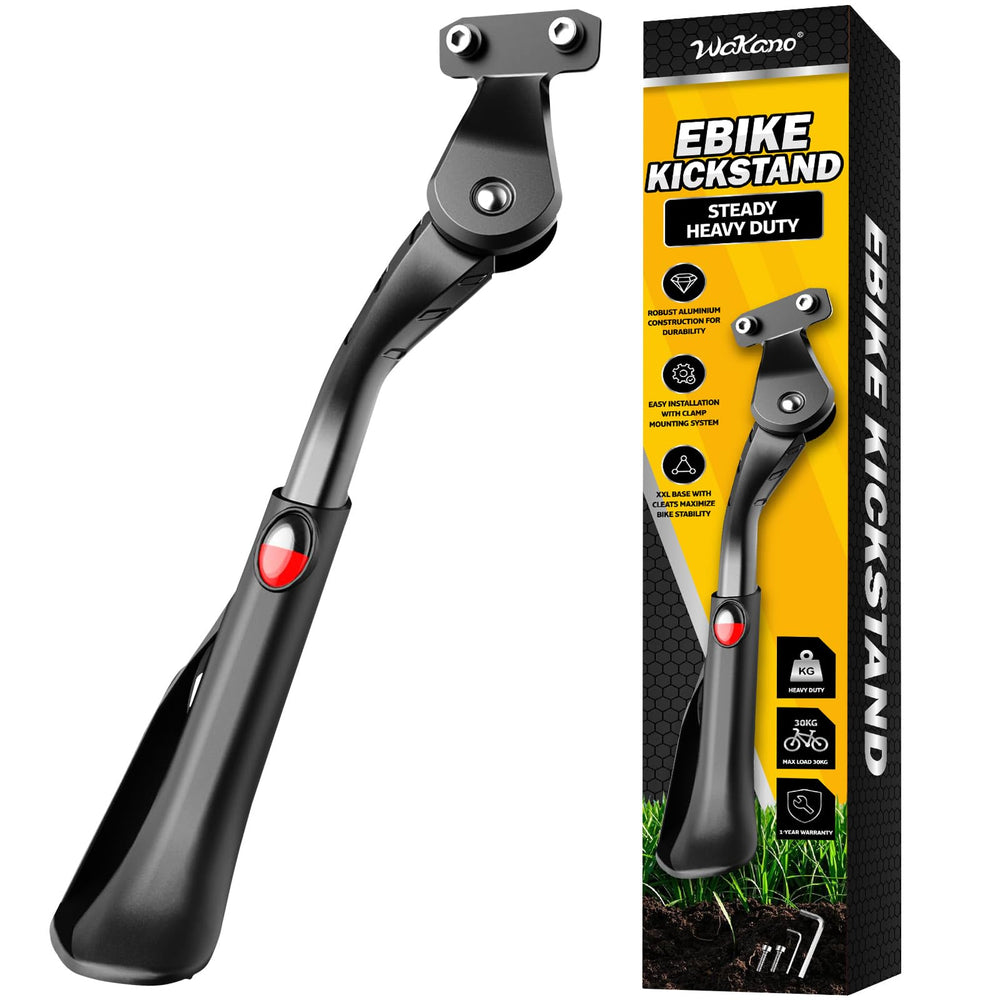 Wakano kickstand front view showing durable design and stable parking
