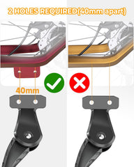 Wakano kickstand XL base close-up with cleats preventing sinking