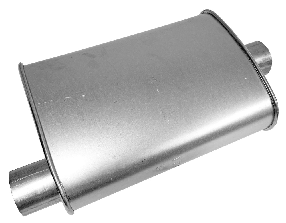 Walker muffler aluminized-steel texture demonstrating corrosion resistance