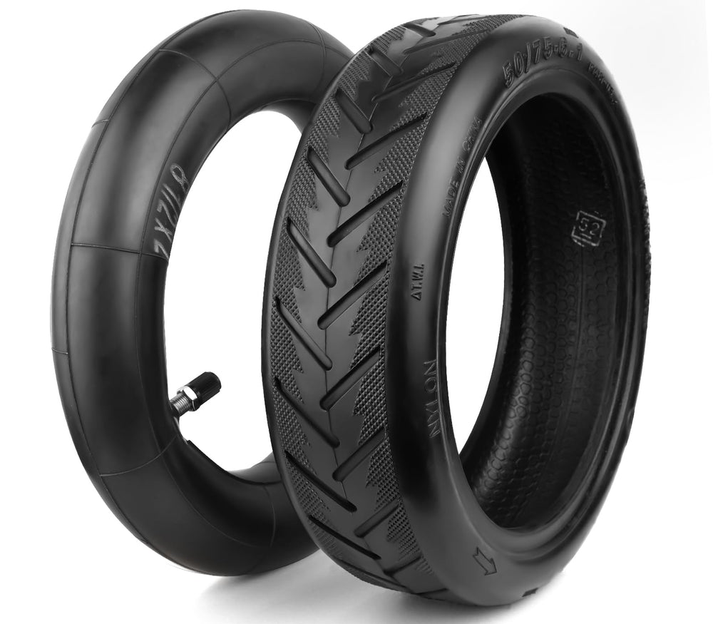 Walshen front packaging showing complete 8.5 tire and tube set, easy replacement
