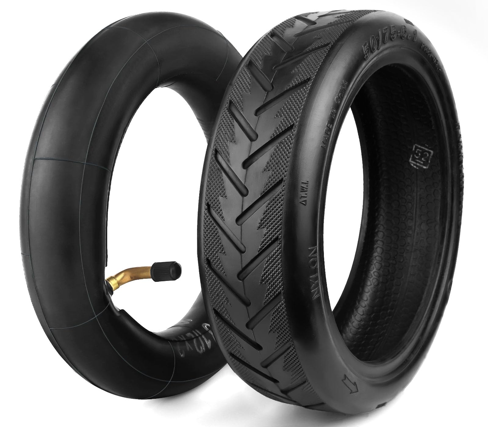Walshen 8.5-inch rear inner tube front view showing overall shape and valve for easy replacement