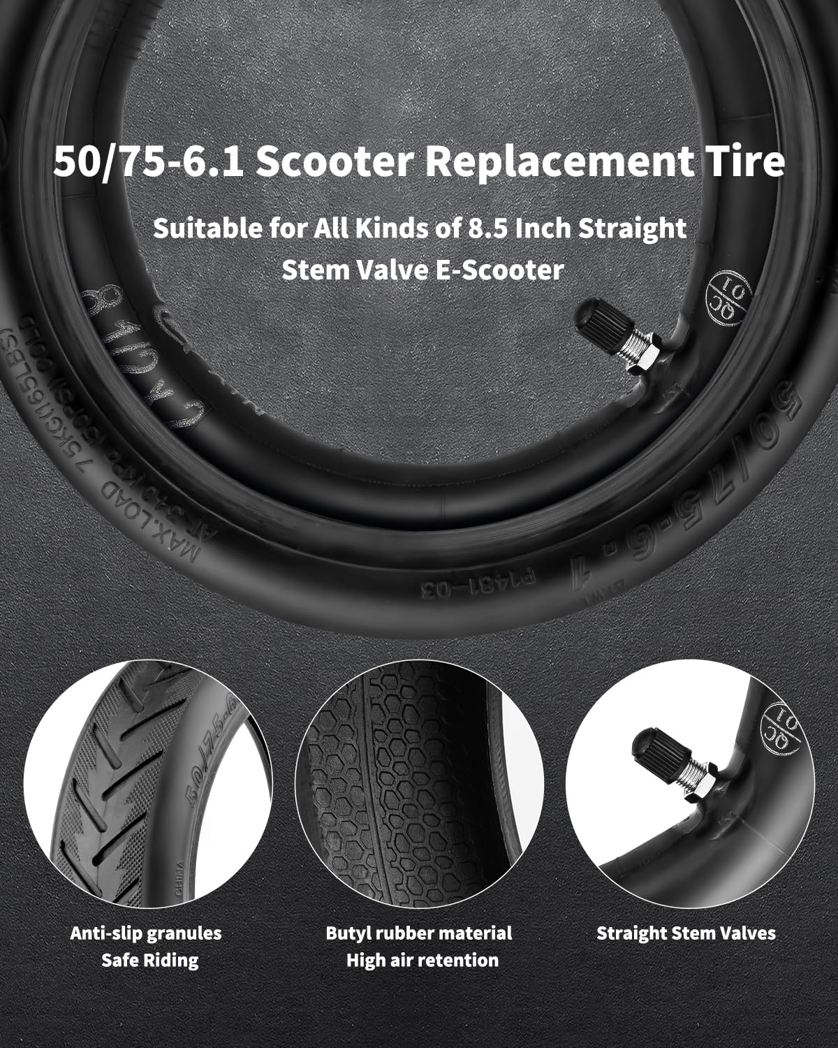 Walshen close-up of tire tread for better grip and safer cornering