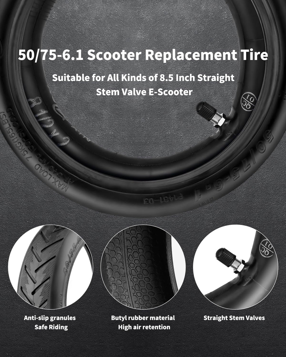 Walshen close-up of tire tread for better grip and safer cornering