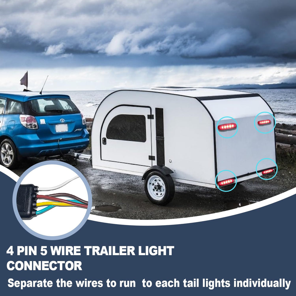 WALSIO Y-harness split design routing to both trailer sides with tidy installation