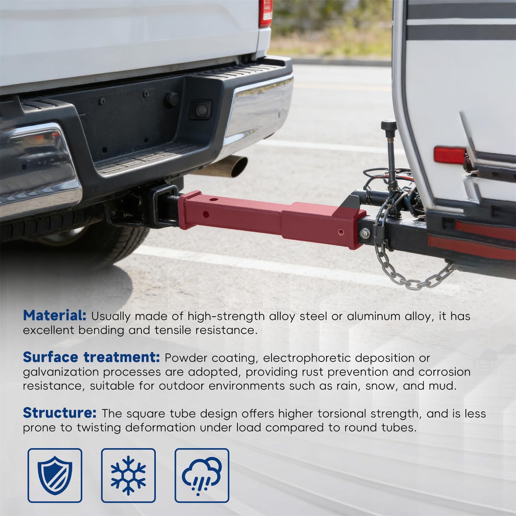 waltyotur hitch extension installed in SUV receiver demonstrating improved trunk access