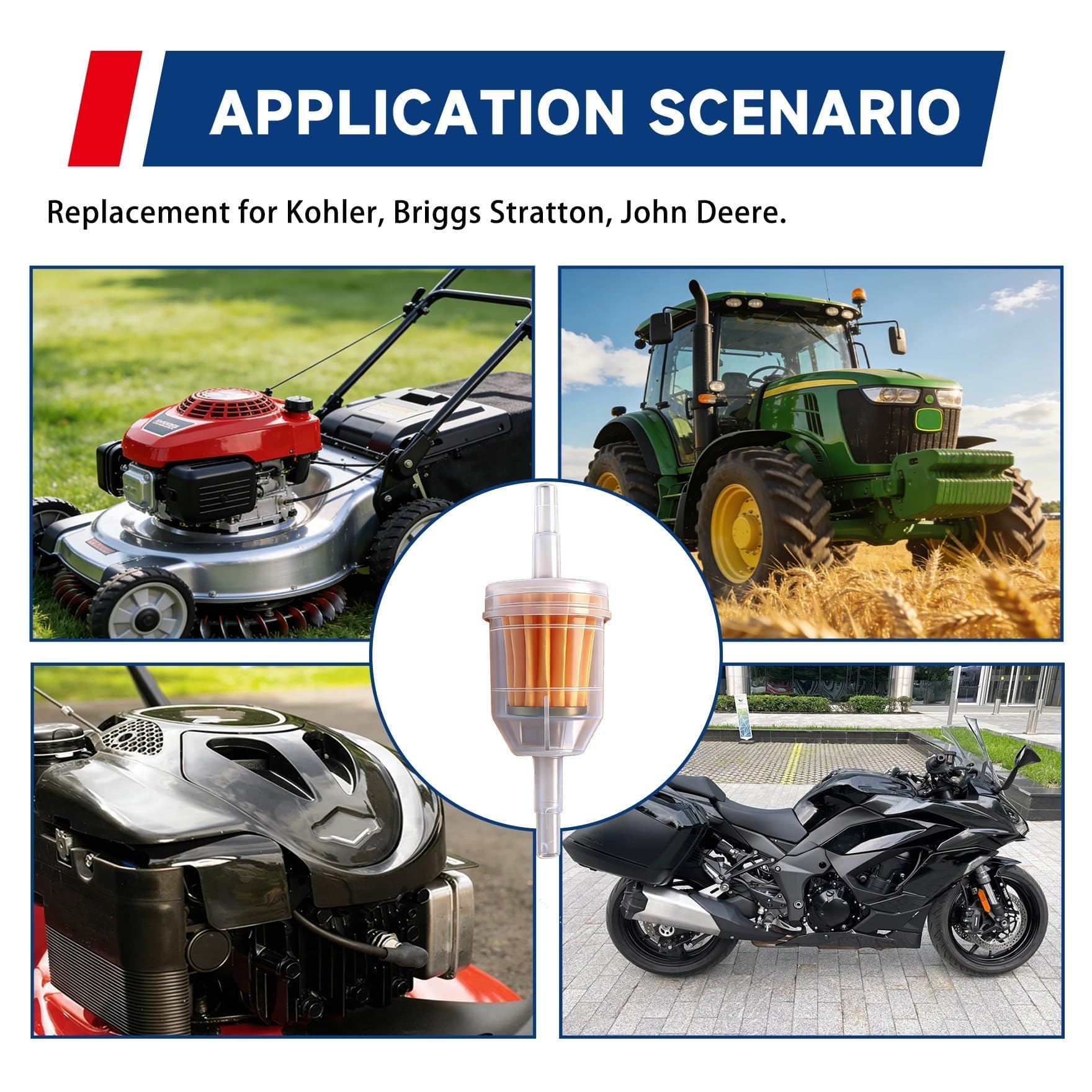 waltyotur filter near lawn tractor illustrating practical field use