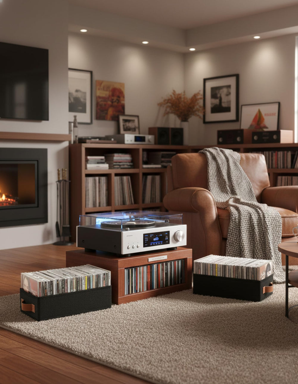 Wanapure on media shelf lifestyle shot showing stylish, clutter-free display