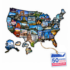 WANDER CAMP front view of RV map showing full 50-state layout and bold colors