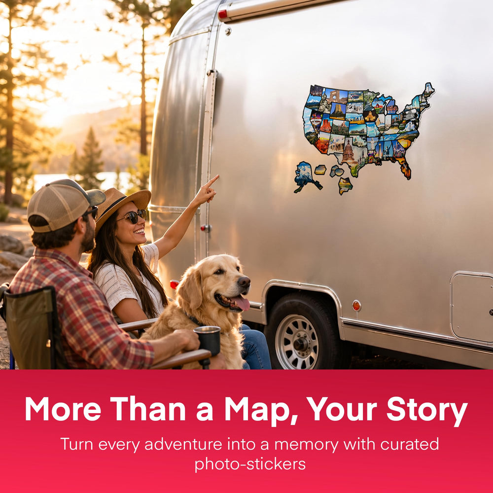 WANDER CAMP map with water splashes showing water-resistant protection