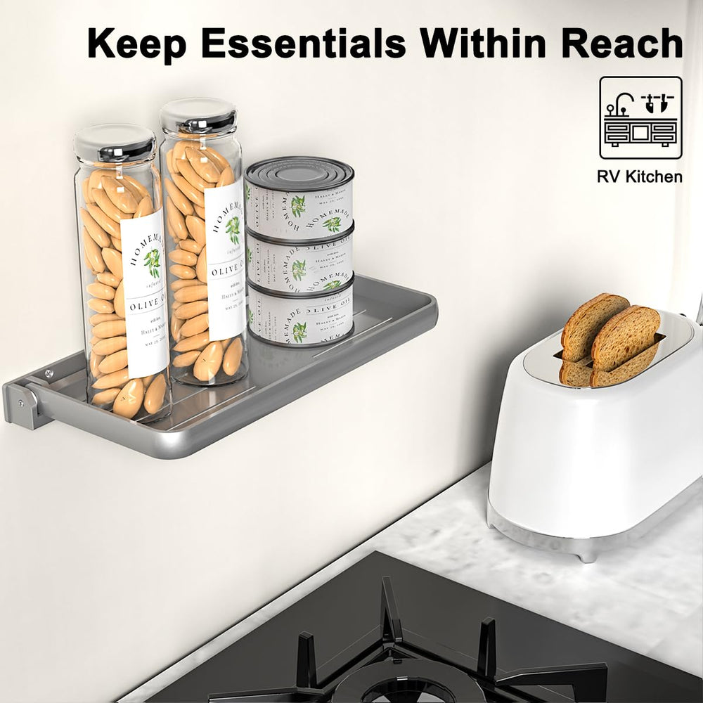 WanDwel shelf in a camper lifestyle scene offering tidy organization