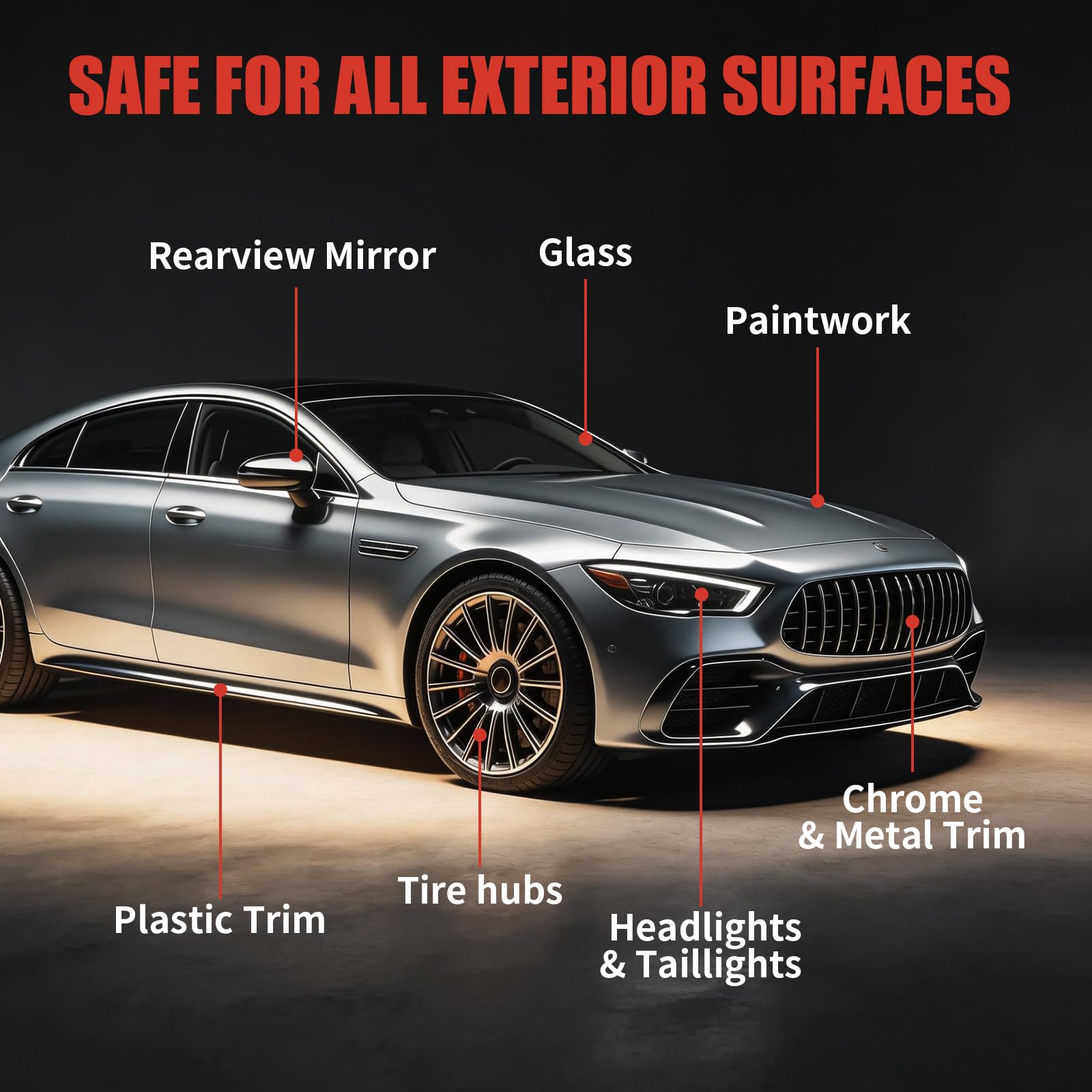 warmow being sprayed on car hood for fast, waterless detailing benefit