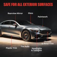 warmow being sprayed on car hood for fast, waterless detailing benefit