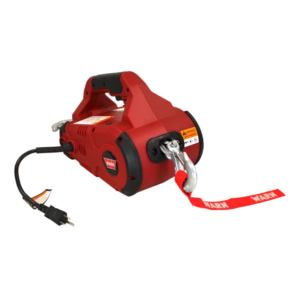 WARN PullzAll next to toolbox showing compact size and easy transport