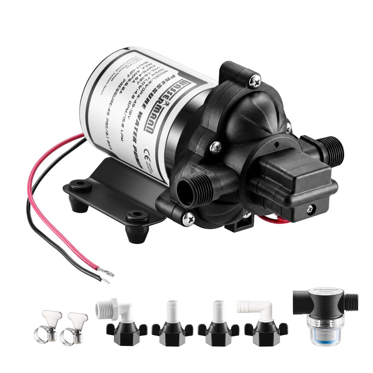 WASSERMANN pump front view showing compact design and durable casing
