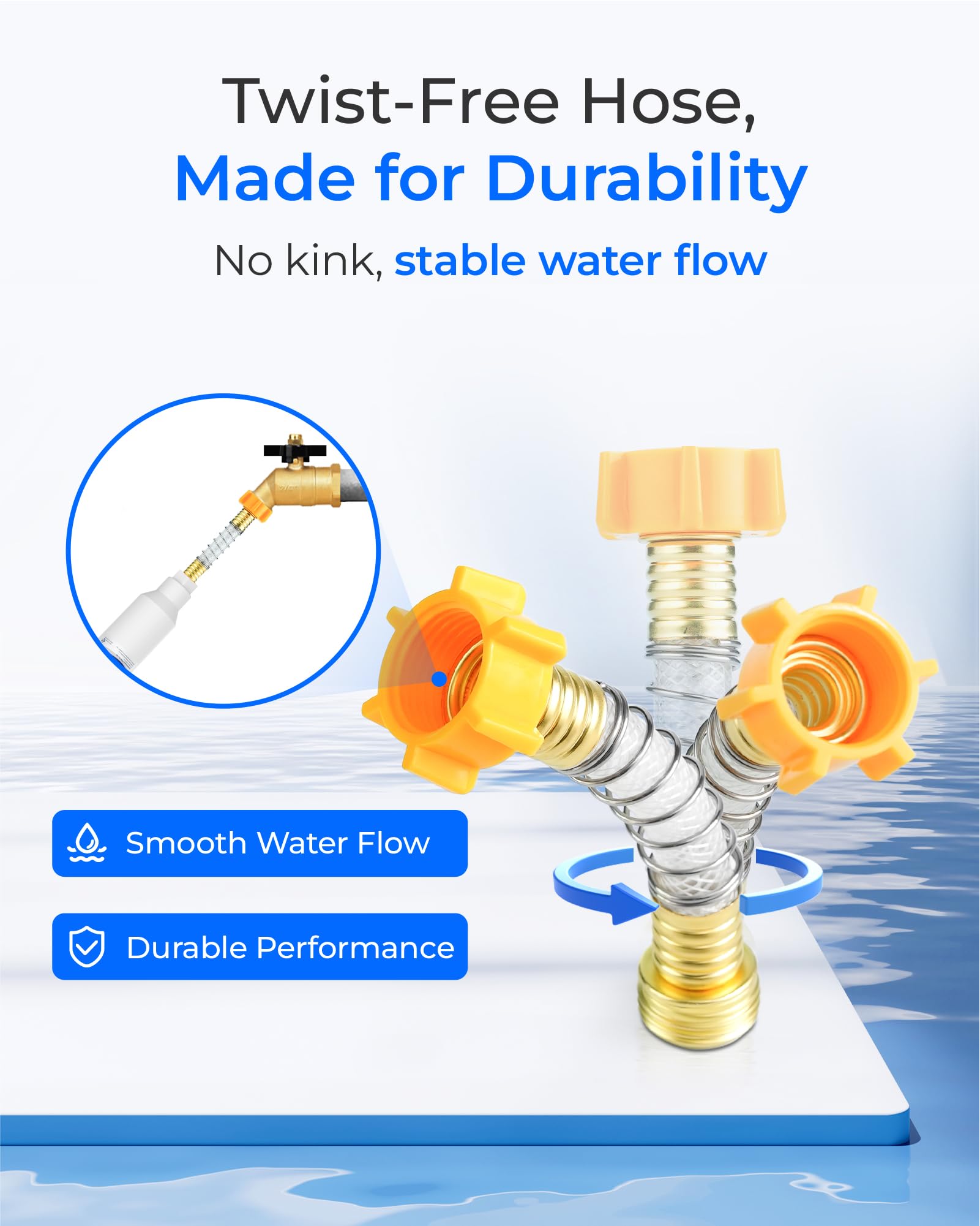 Waterdrop rinsing window with clearer, spot-reduced results