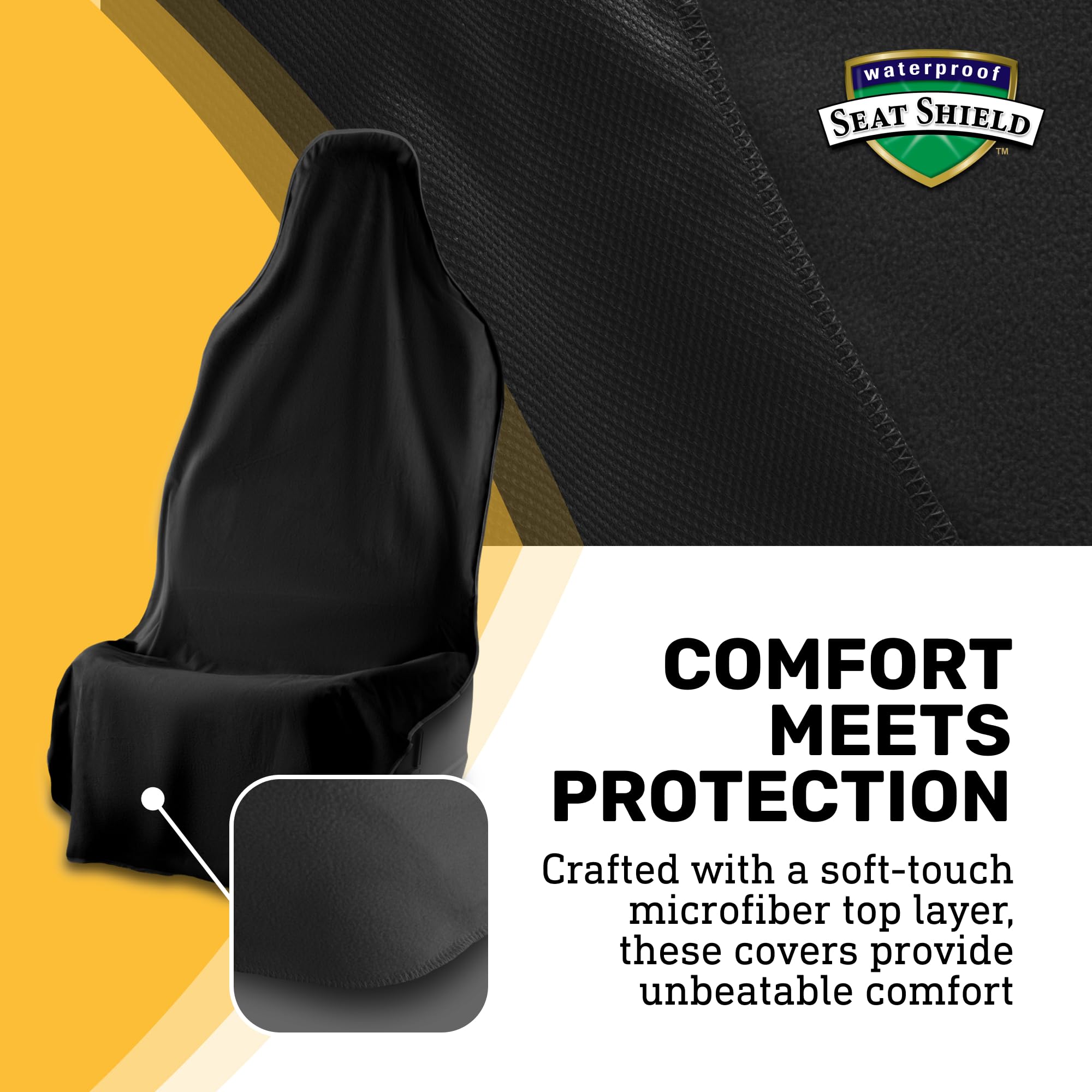 Waterproof SeatShield athlete entering car with sweatproof protection