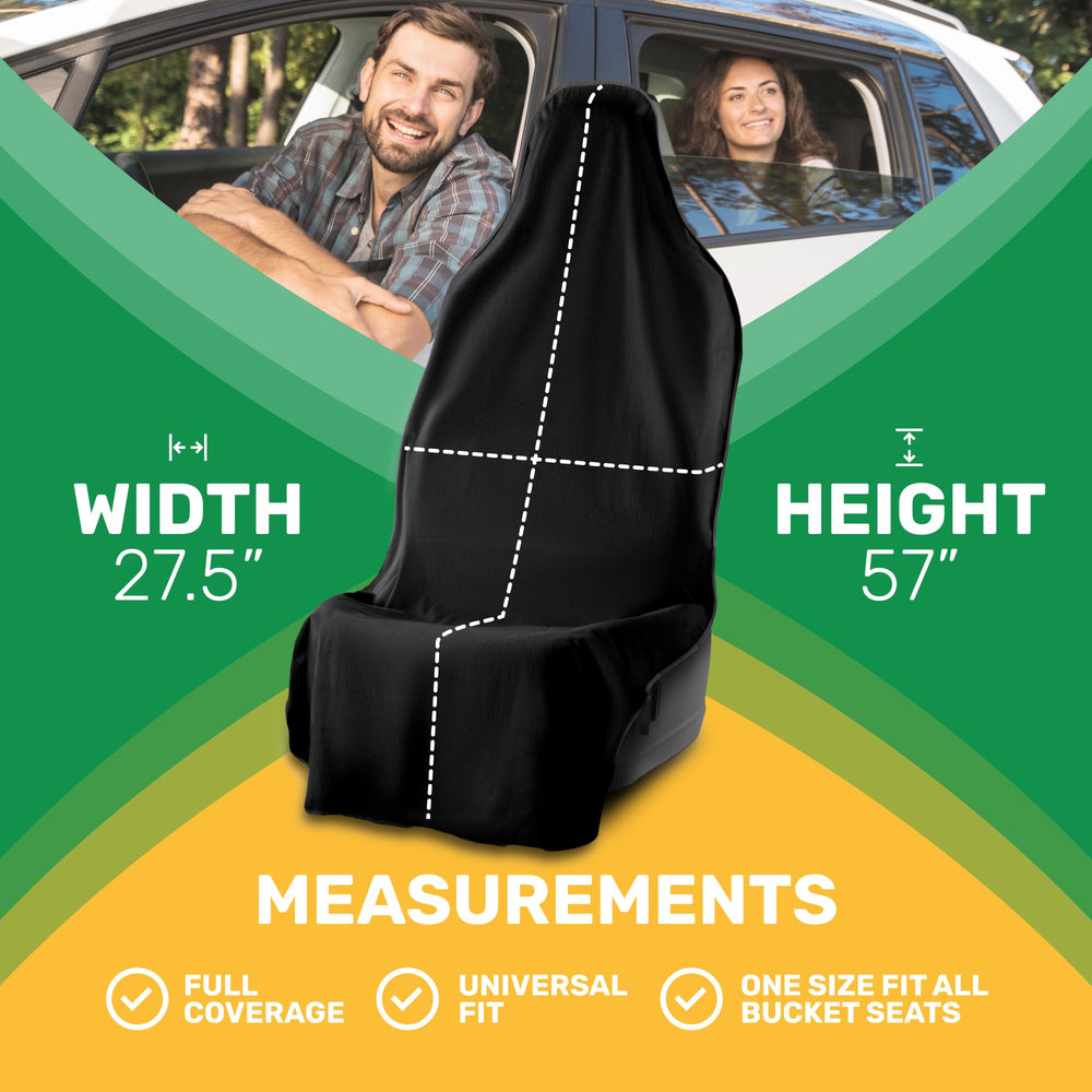 Waterproof SeatShield headrest attachment detail for quick installation