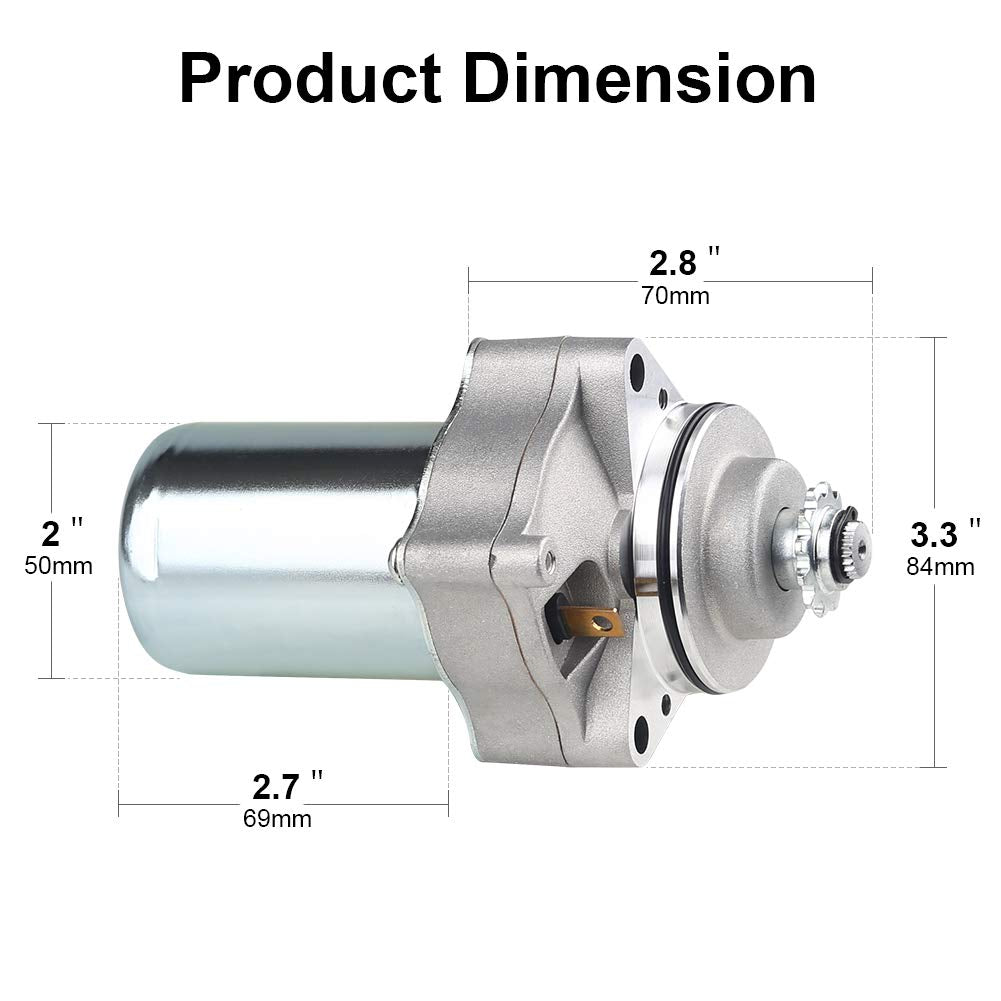 WATERWICH starter mounted on an ATV engine demonstrating straightforward bolt-on installation