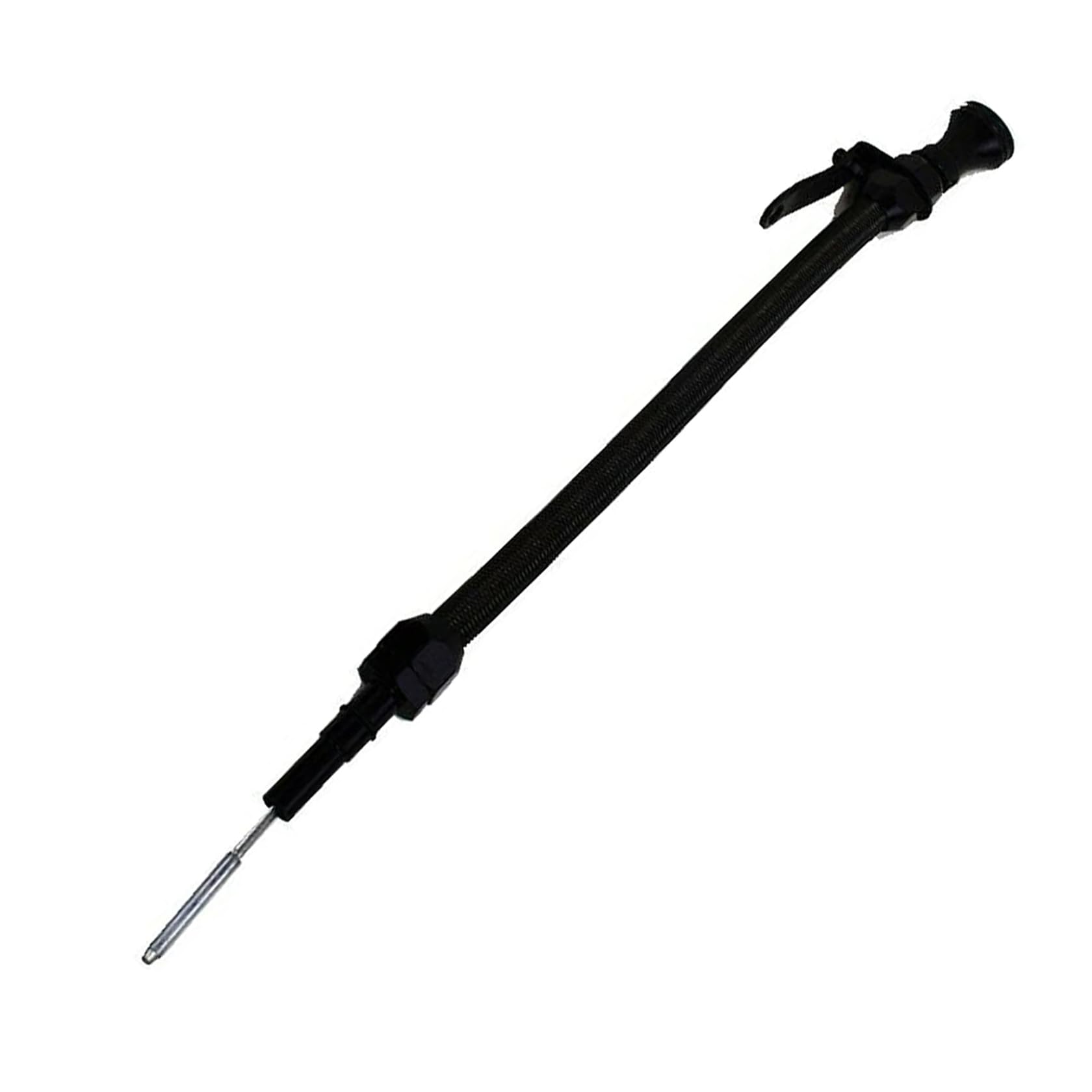 Wauebuly dipstick front view showing black finish and low/full marks for easy level checks