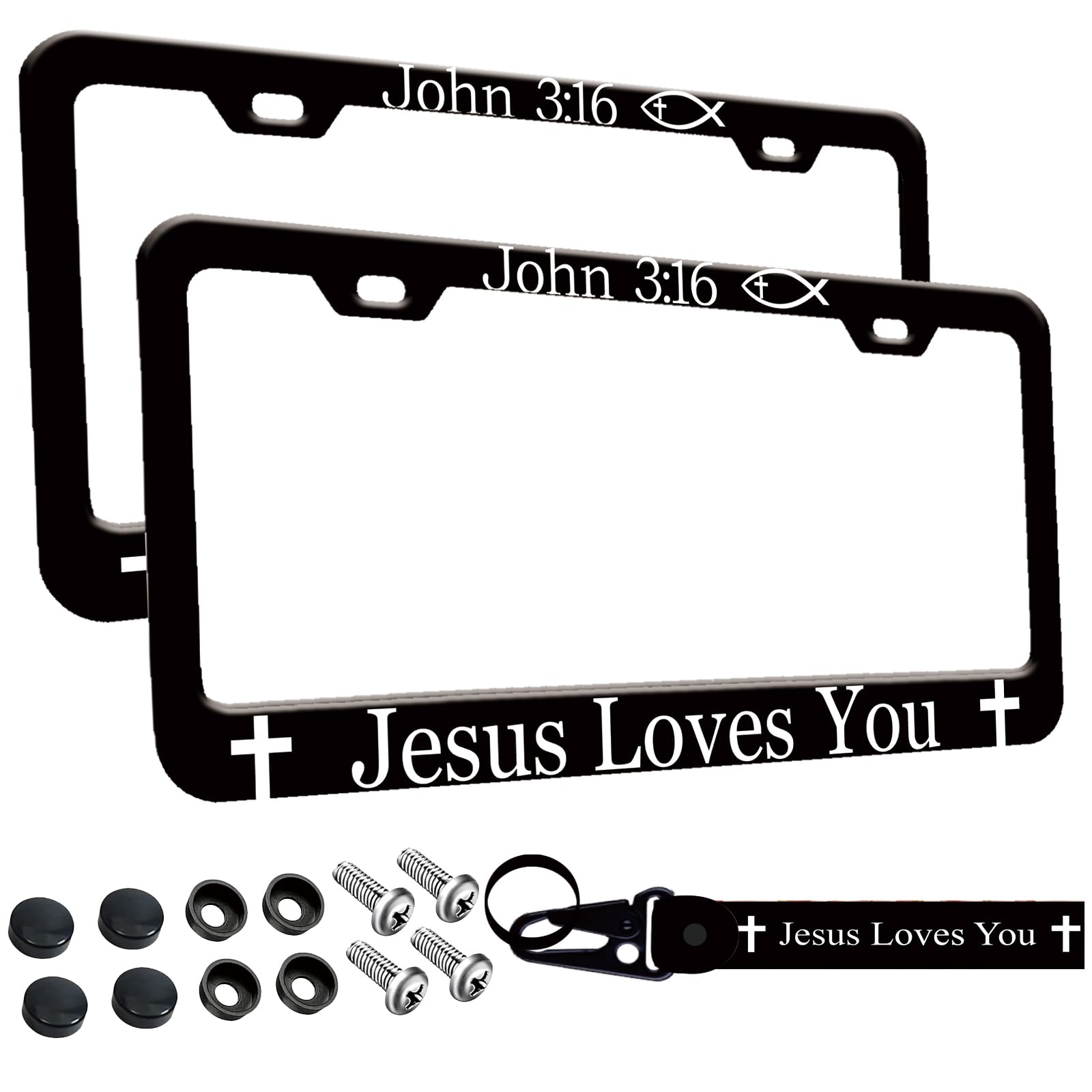 Wauhetsmvy front view showing John 3:16 print and vehicle-ready protection