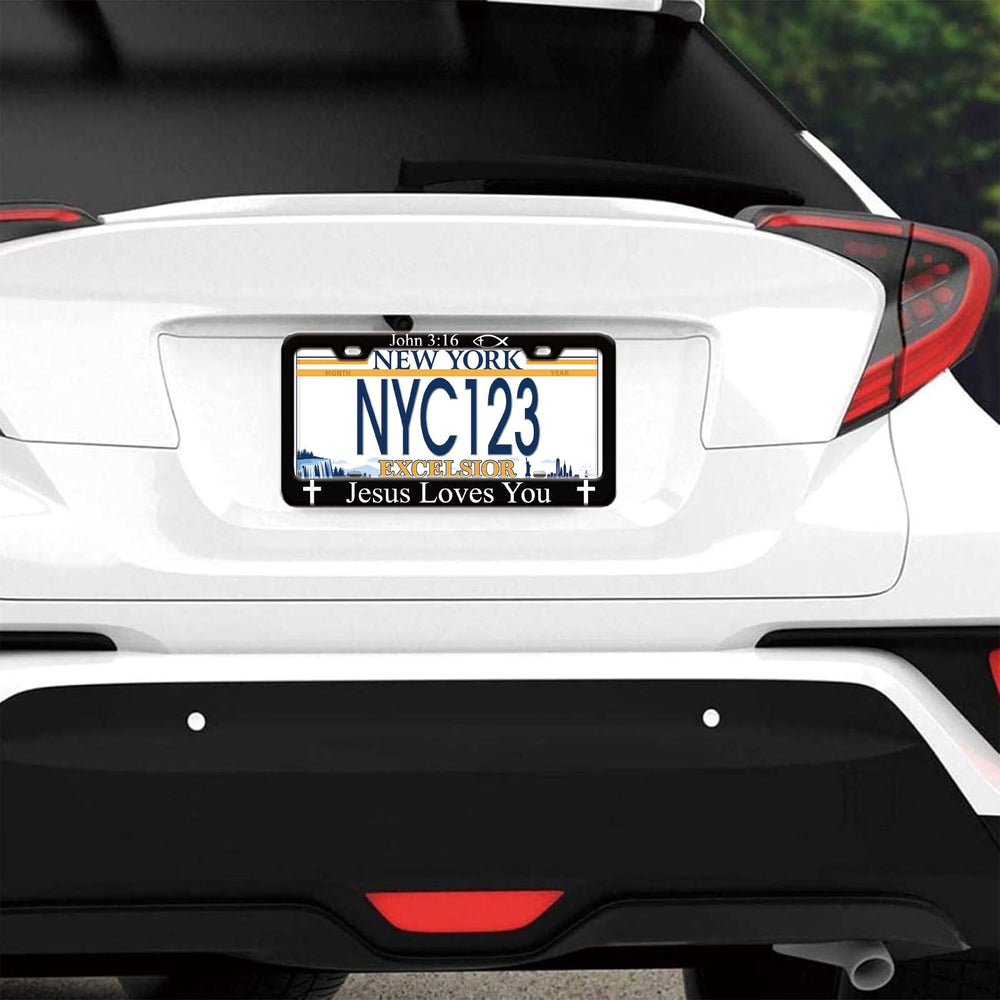 Wauhetsmvy installed on a sedan front giving faith-based accent and style