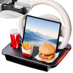 WAYSEFUN front view on steering wheel showing stable flat workspace benefit