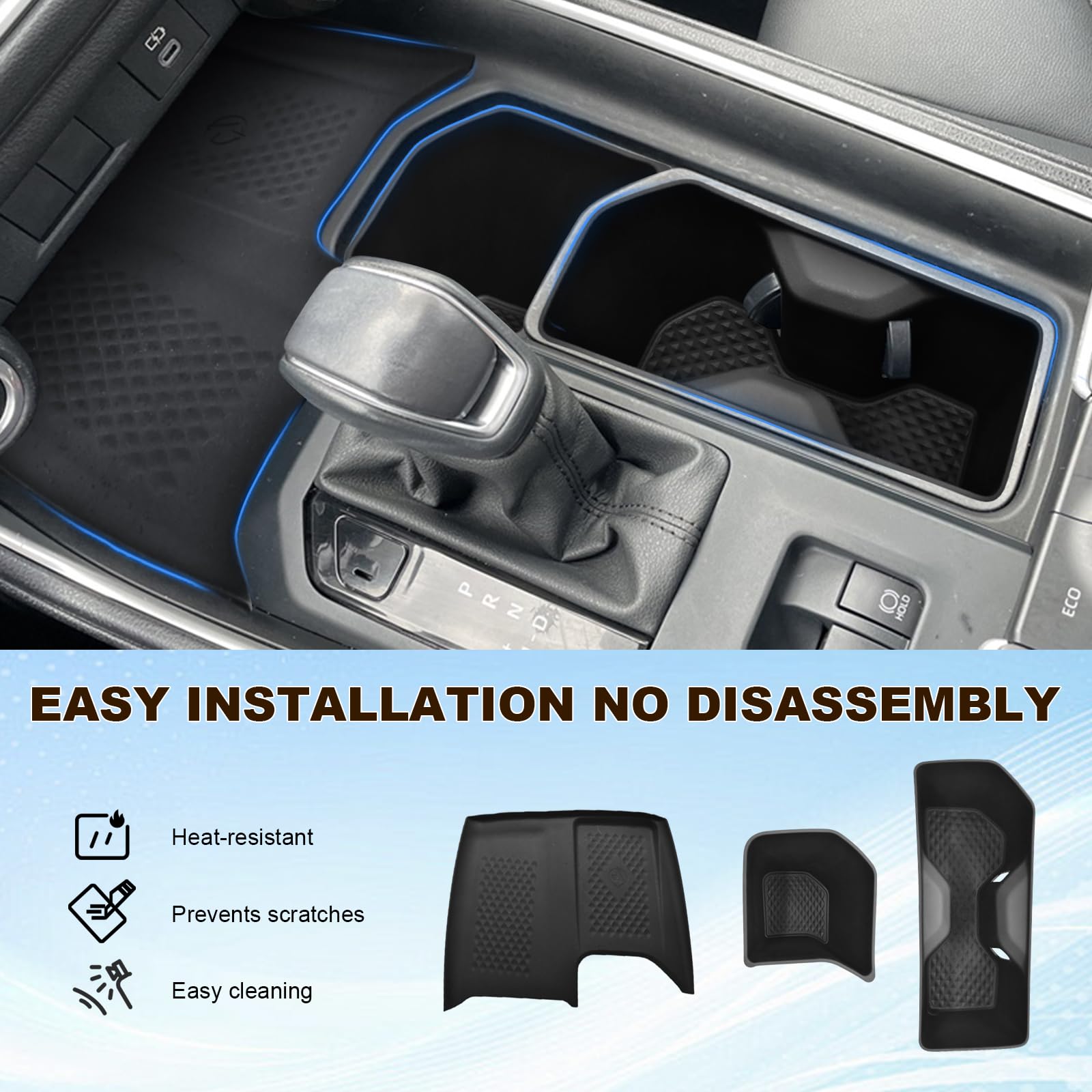 WBLATP cup insert securing a water bottle to reduce rattling on roads