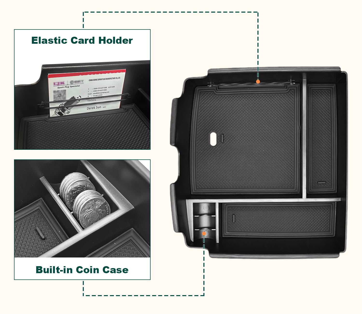 WBLATP organizer in a car during a road trip emphasizing neat, accessible storage