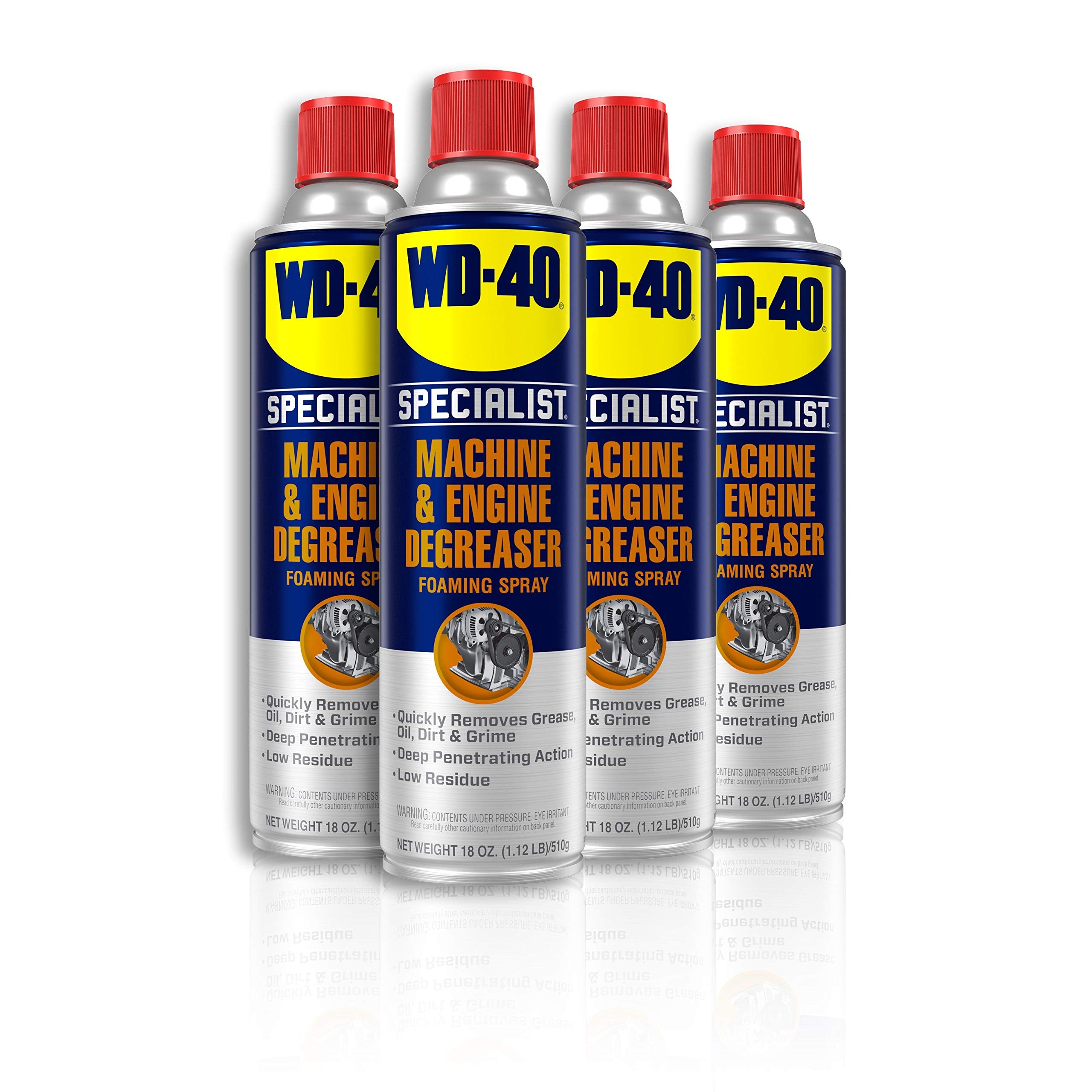 WD-40 Specialist front packaging showing 4-pack for bulk use and convenience