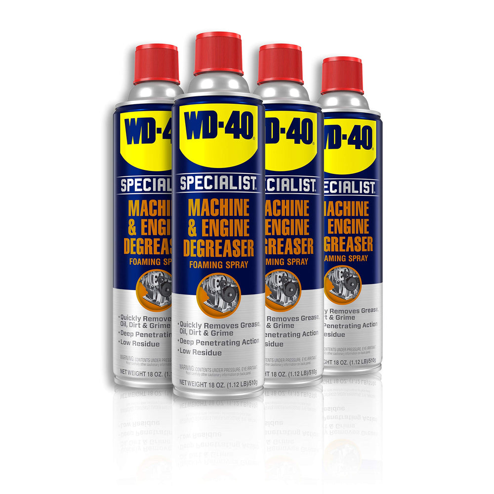 WD-40 Specialist front packaging showing 4-pack for bulk use and convenience