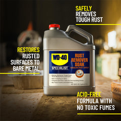 WD-40 Specialist pouring soak into container for tool treatment