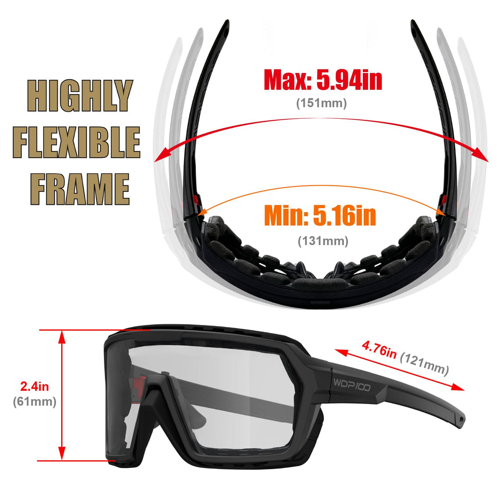 WDP100 lens detail emphasizing impact resistance and clarity