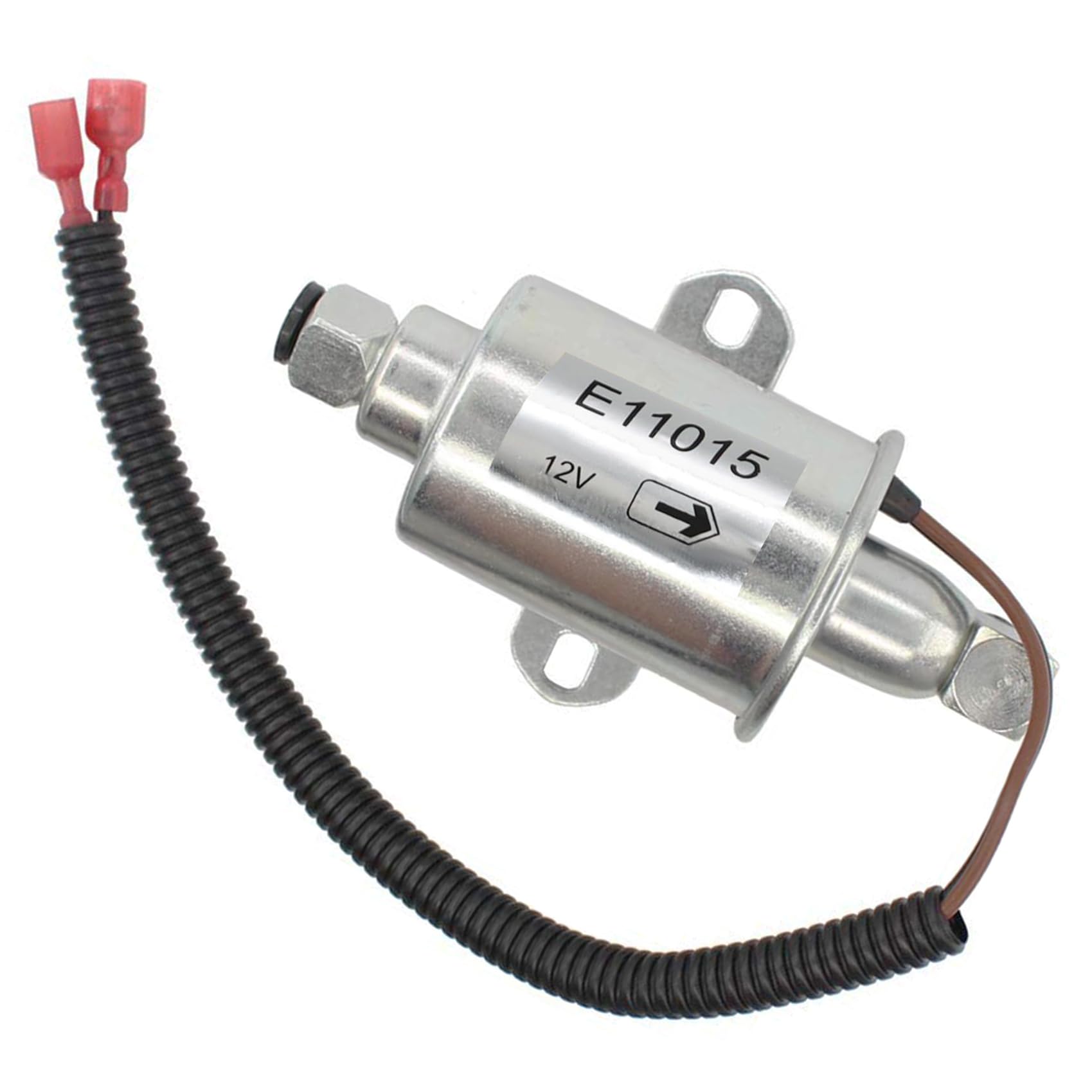 WDPART front view of E11015 fuel pump showing connector and mounting for easy replacement