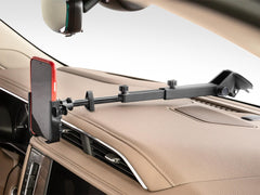 WeatherTech WindshieldFone front view showing mount and phone securely