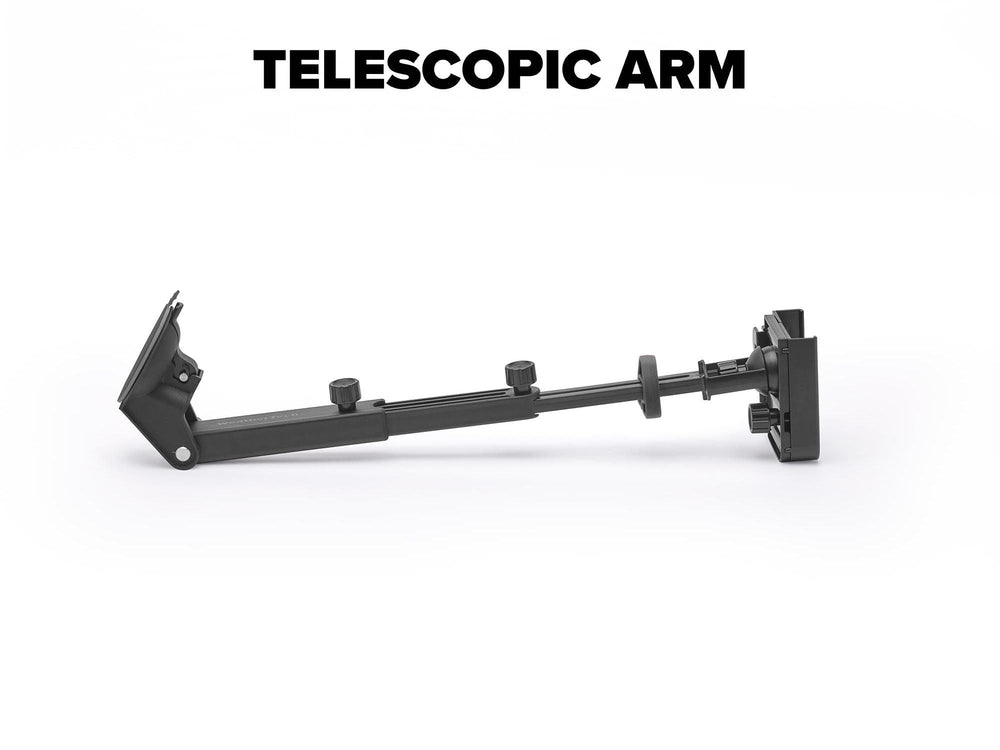 WeatherTech WindshieldFone telescopic arm extended demonstrating reach
