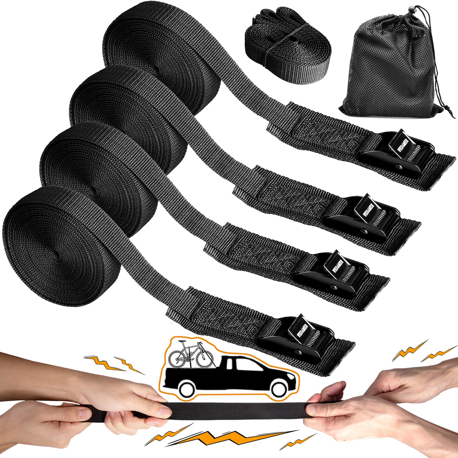 WEDAMER front packaging showing 4-pack straps and quick identification benefit