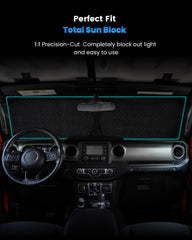 weektic folded compact storage in glovebox demonstrating space-saving benefit