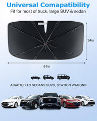 weektic in-use on SUV windshield blocking sun and keeping cabin cooler