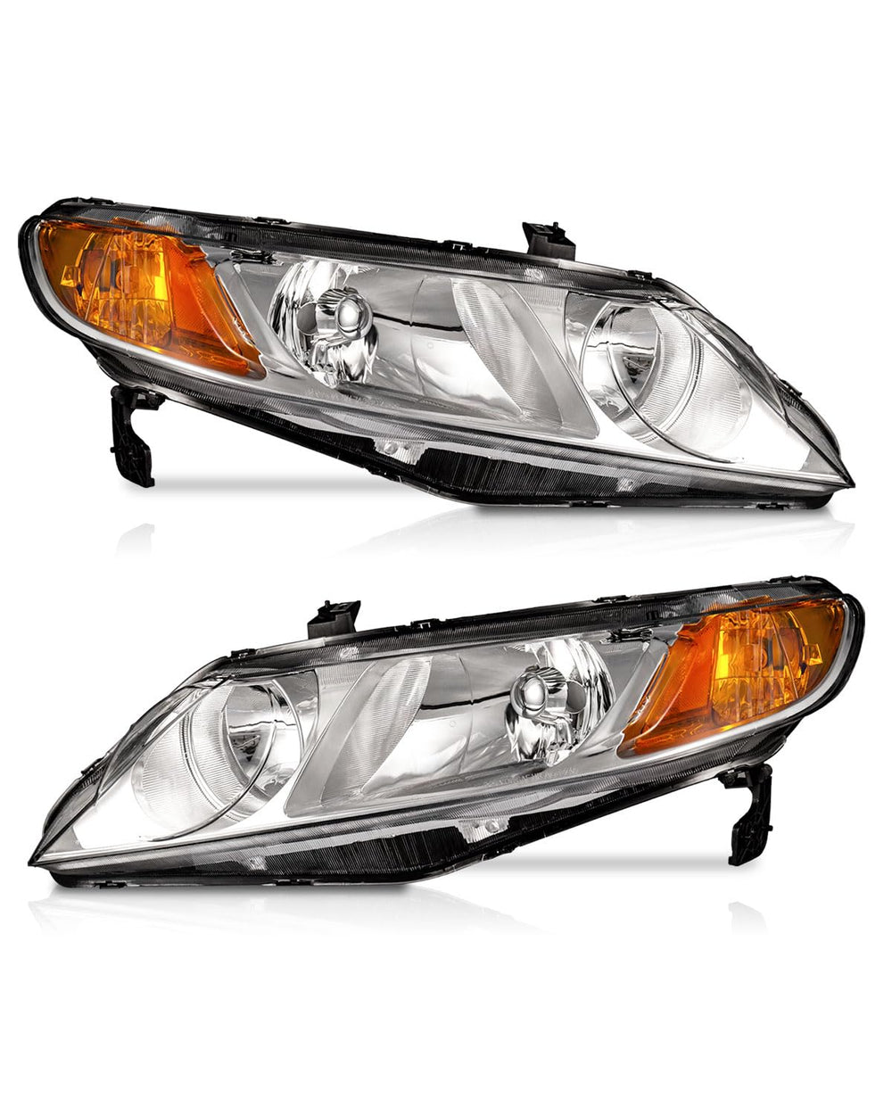 WEELMOTO front assembly showing complete headlight fit and OE-style finish