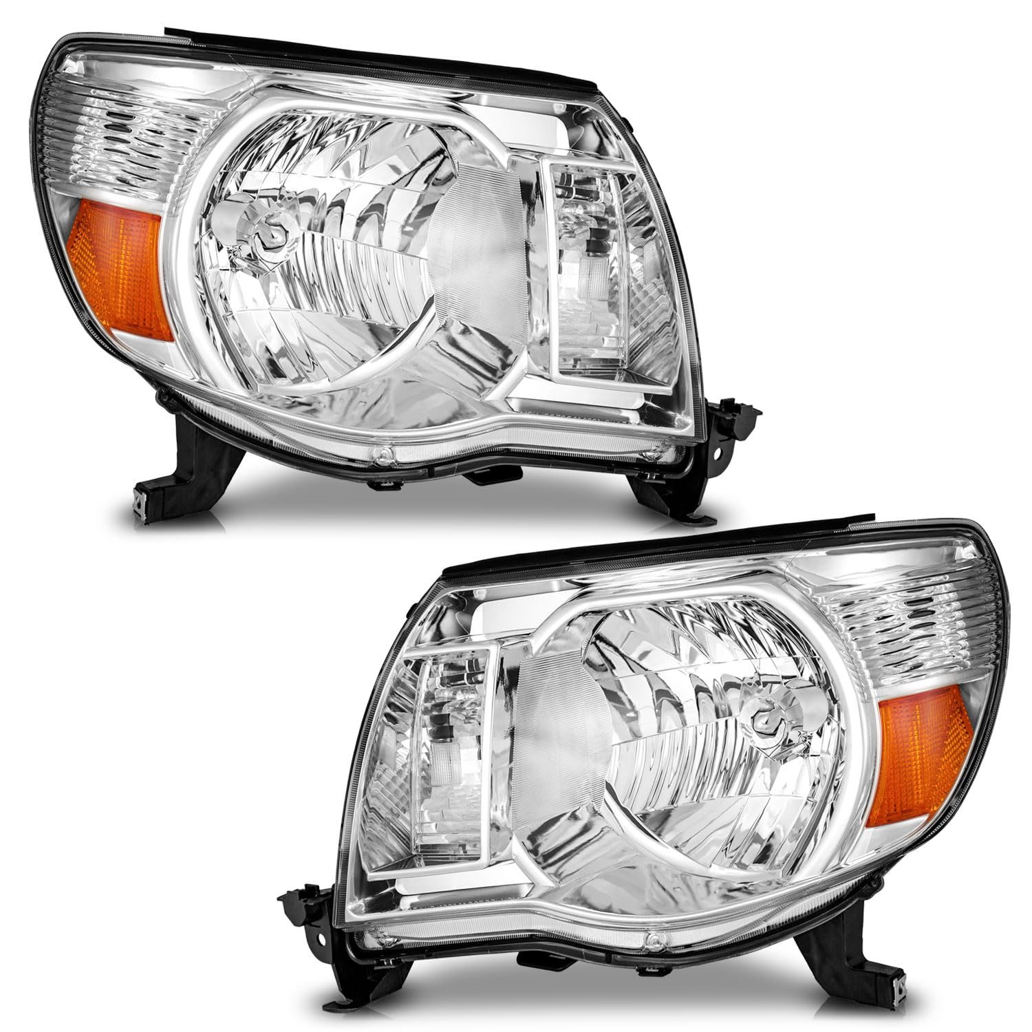 WEELMOTO front assembly for Tacoma showing chrome finish and fit benefits