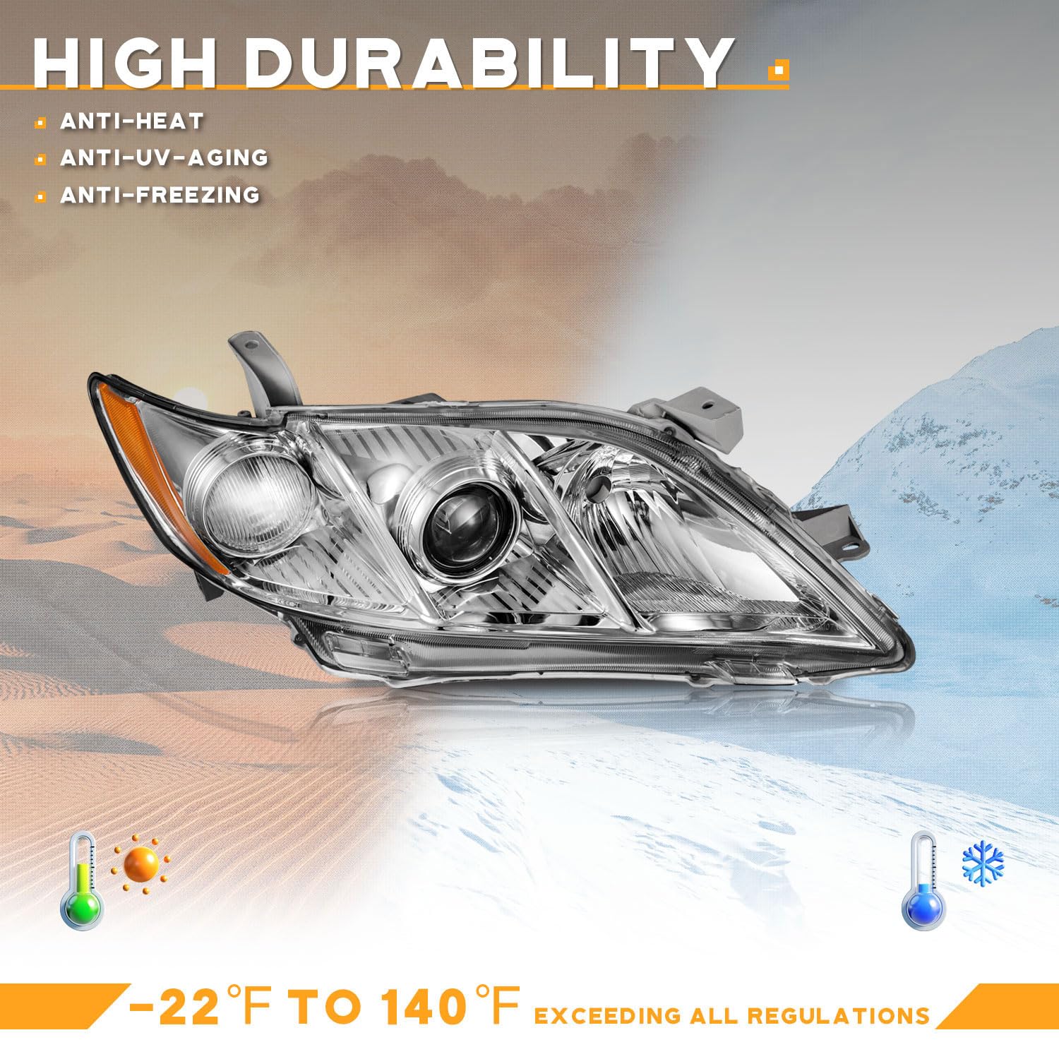 WEELMOTO headlight in vehicle showing seamless factory alignment advantage